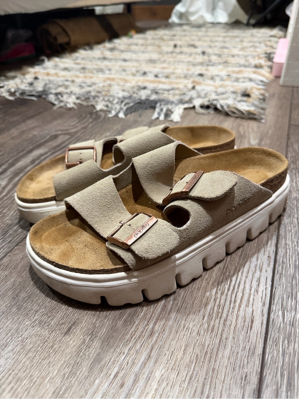 Women's Papillio by Birkenstock
Arizona
Chunky Slide Flatform Sandals Size 39